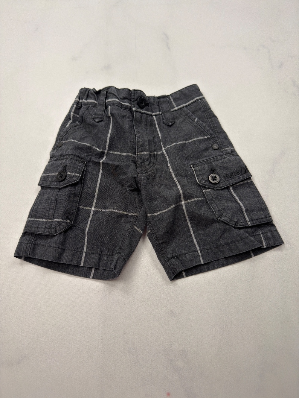 Hurley Cargo Shorts Gray 2000s Minimalist - Boys 12M